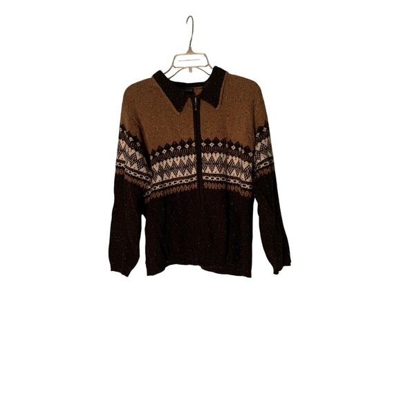 Mountain Lake Women's M Y2K Ugly Christmas Ski Sweater Zip Up - Picture 1 of 6